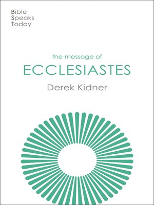 cover image of The Message of Ecclesiastes